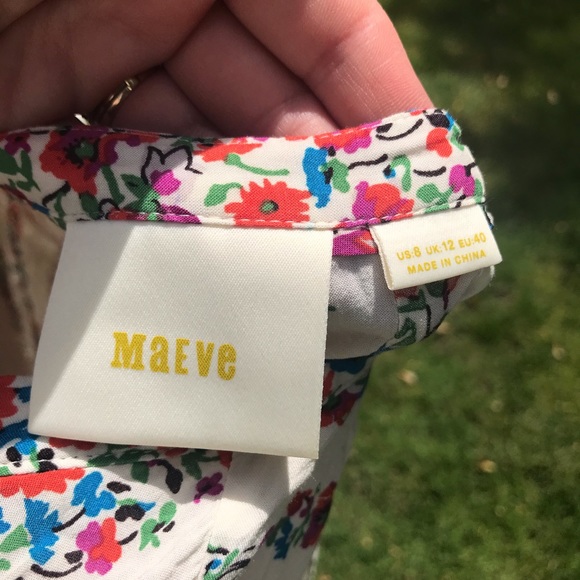 Anthropologie Maeve Flowy 3/4 Sleeve Top EUC  Size 8 - Picture 5 of 8